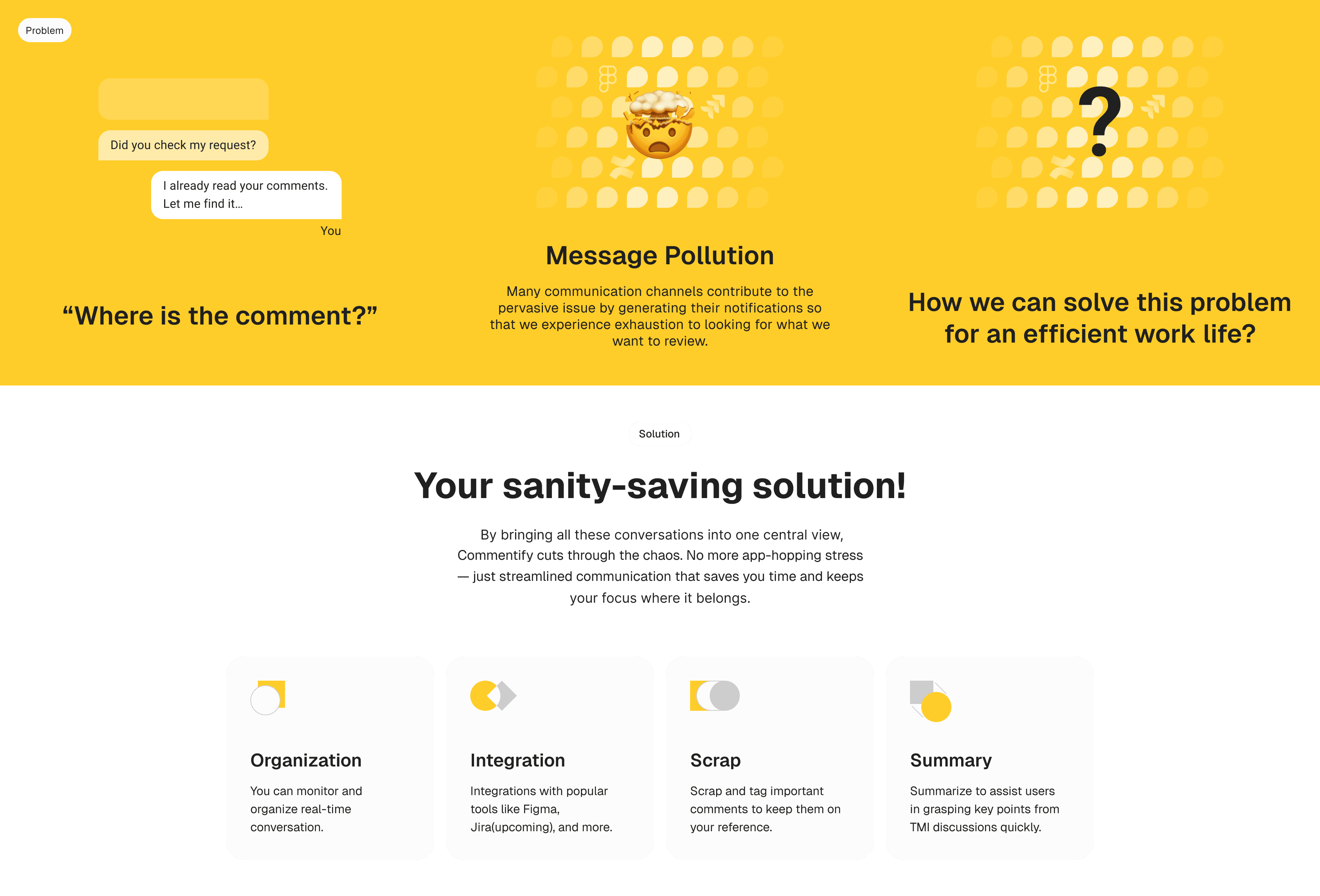 Commentify problem and solution overview